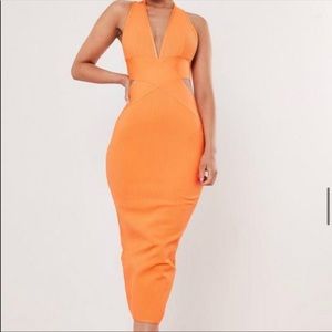 MIDAXI Missguided Orange Dress